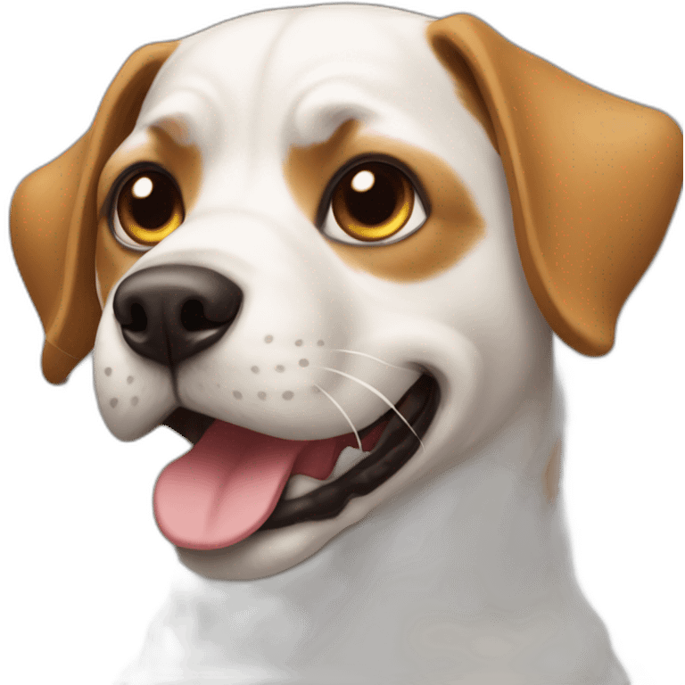 Chat sur chien emoji