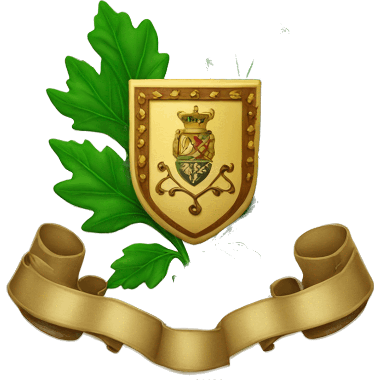 Coat of arms with leaf emoji