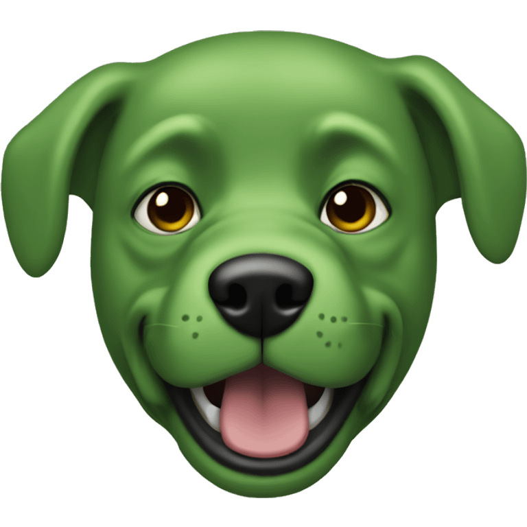 green dog saying goon emoji