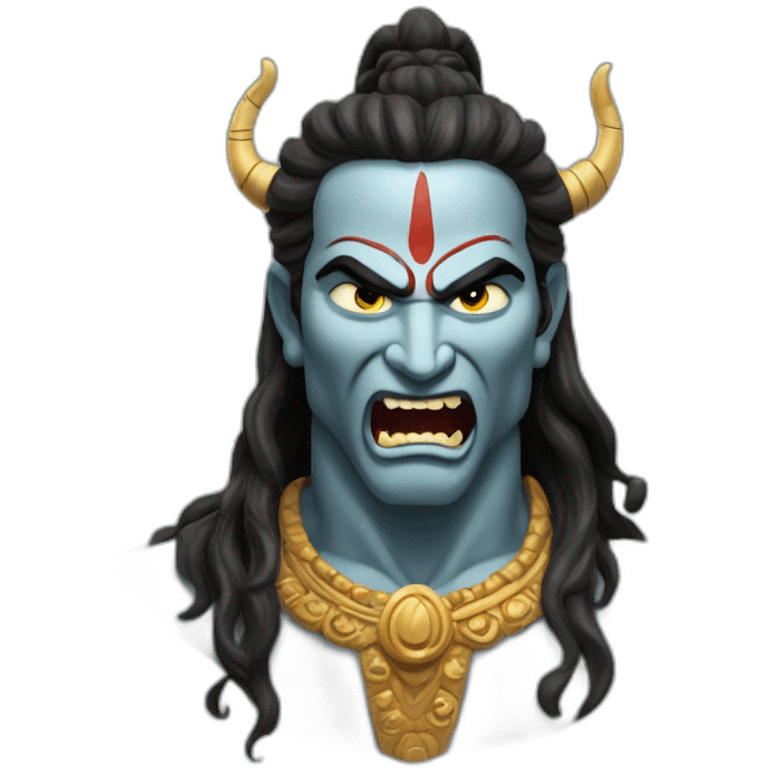 Lord Shiva in anger emoji