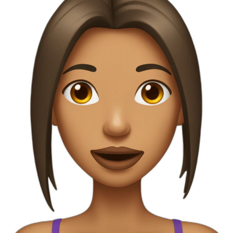 tan woman tongue out emoji