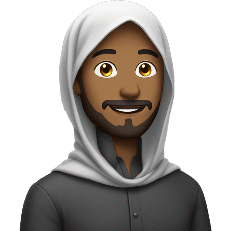 Gay man wearing hijab emoji