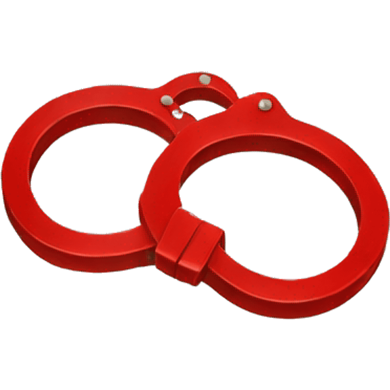 Red handcuff emoji