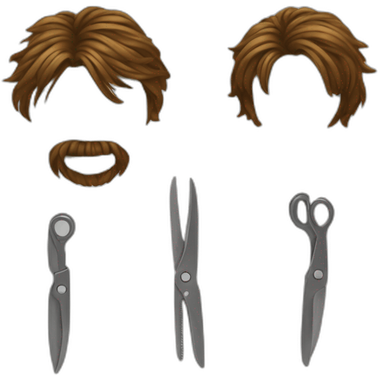 scissors and locks of hair emoji