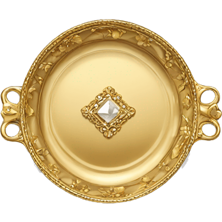 Gold vintage jewlery dish  emoji