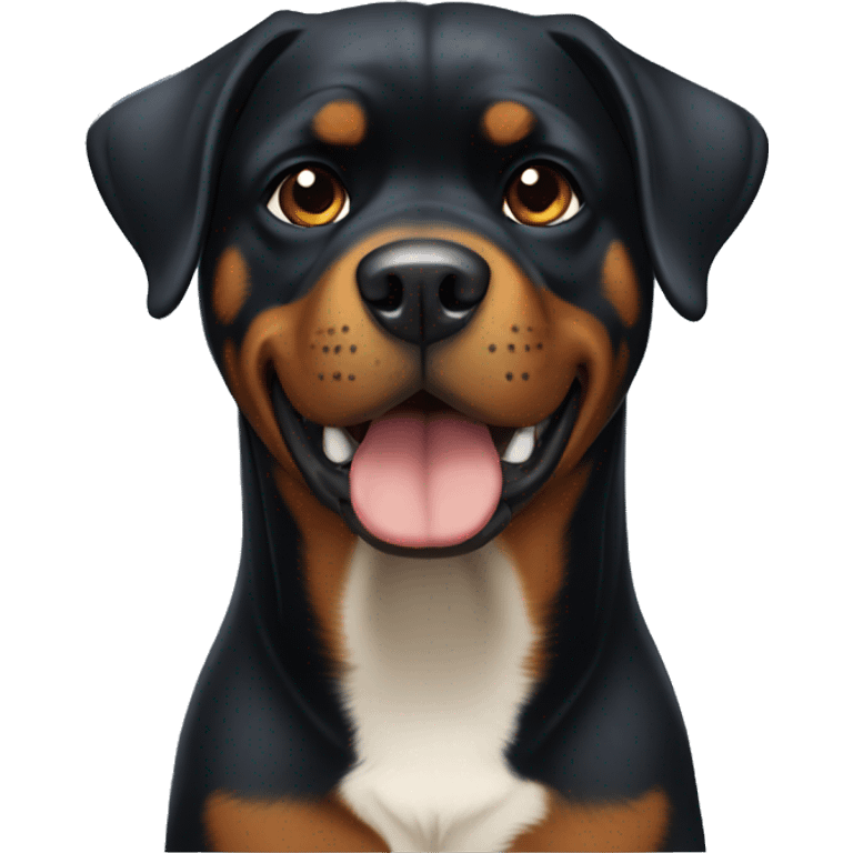 rottweiler with white chest emoji