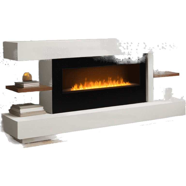 floating fireplace tv stand emoji