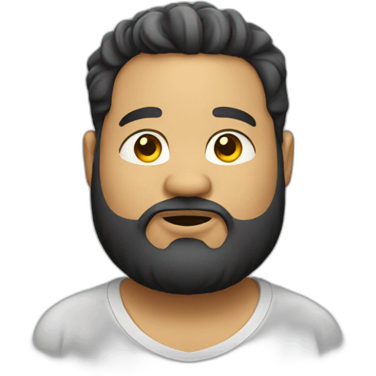 fat boy with beard emoji