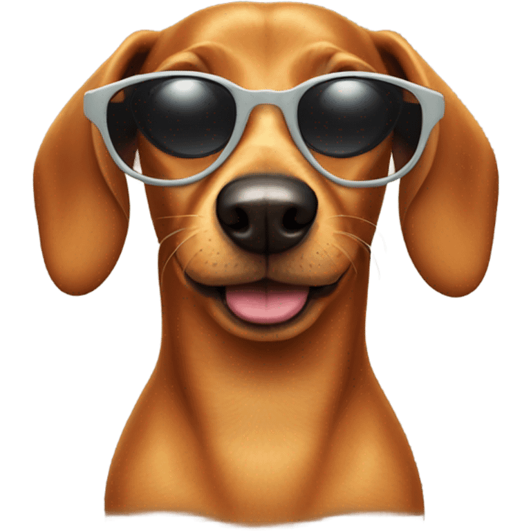 Wiener dog with sunglasses emoji