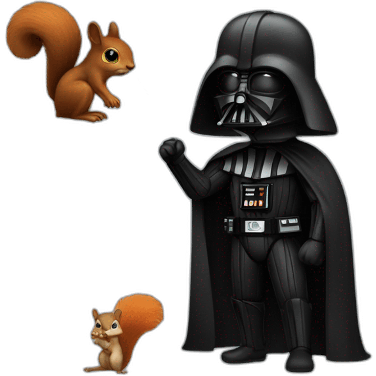 Dark Vador vs squirrel emoji