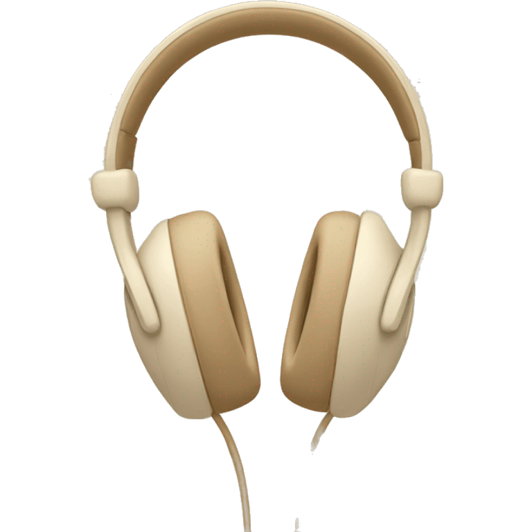 beige apple headphones with beige bows emoji