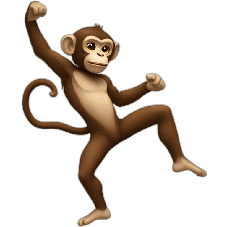 Monkey high kick emoji