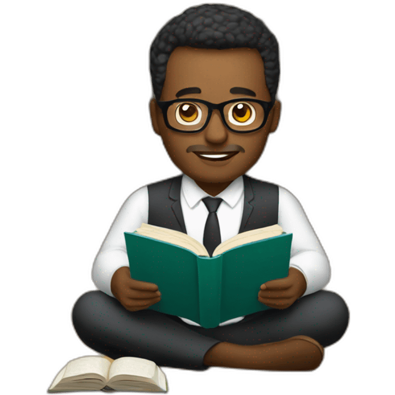 entrepreneur reading a book emoji