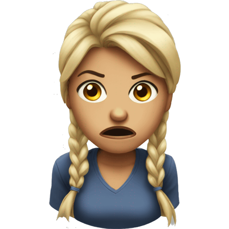 Girl angry emoji