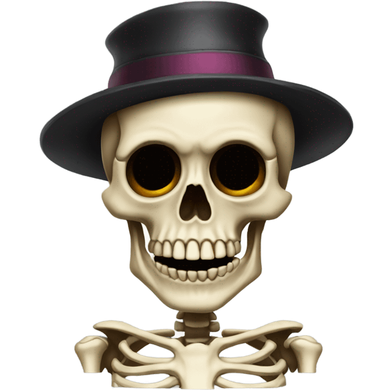 Skeleton with hat emoji