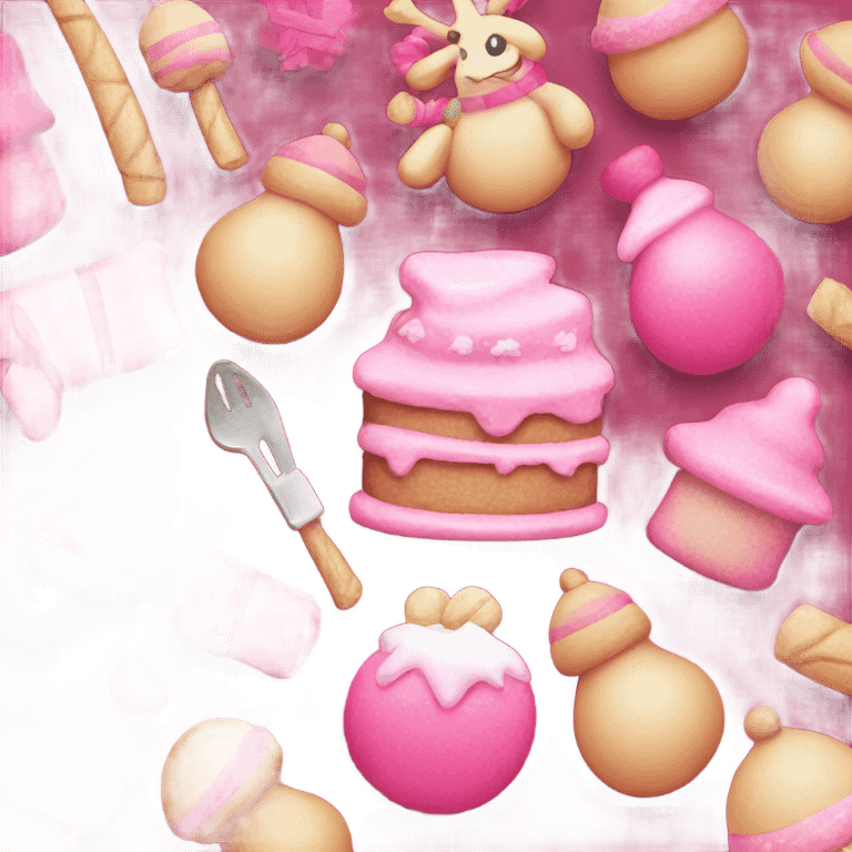 Pink Christmas food emoji