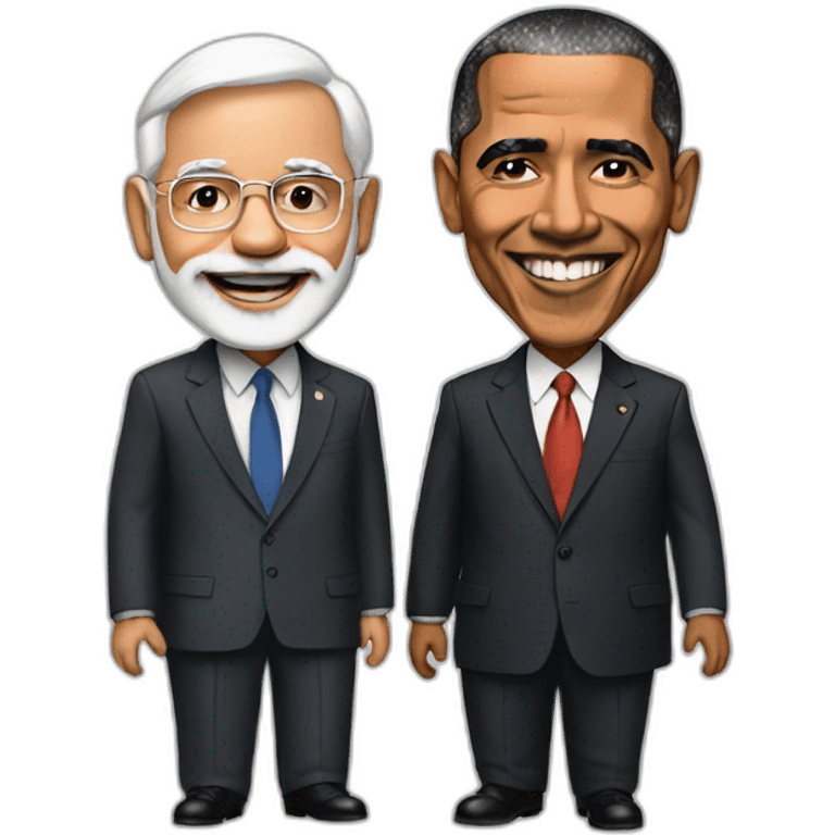 Modi with obama emoji