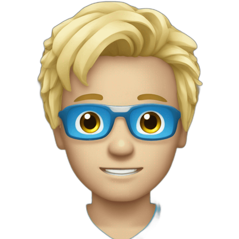 Garçon blond a l'Olympique de Marseille emoji