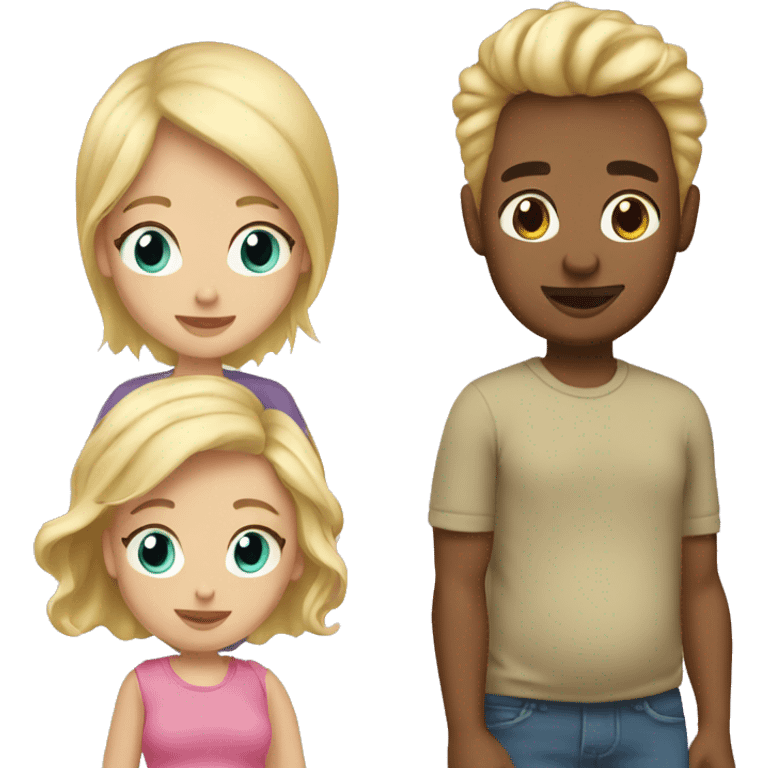 blonde-dad, blonde-haired-pregnant-mother, blond-haired-sister emoji