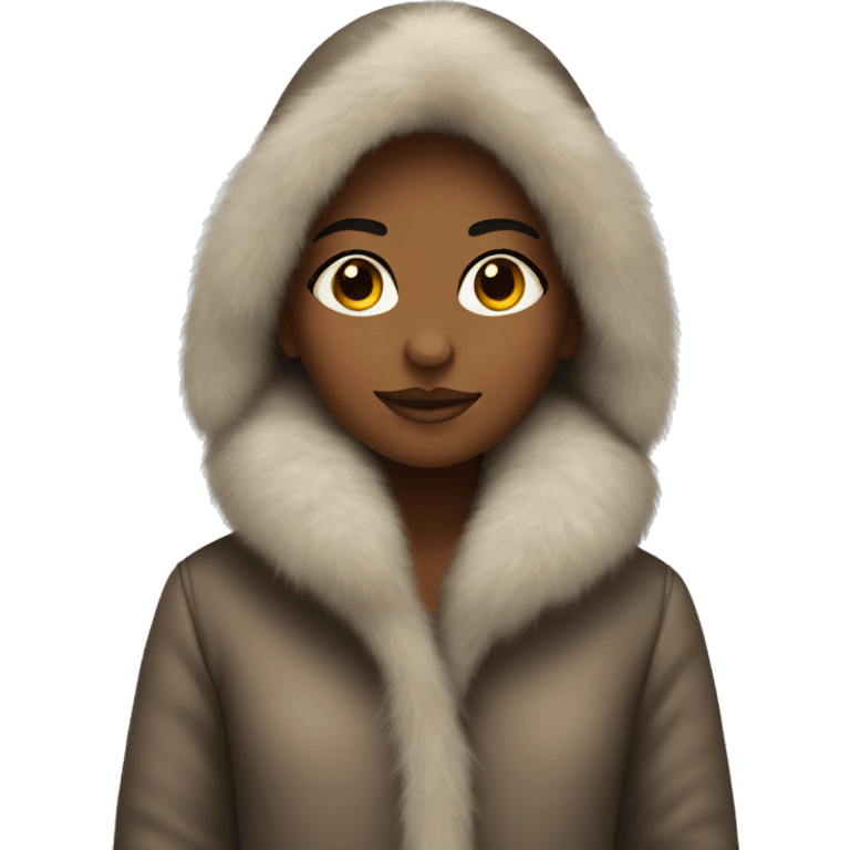 girl in a fur coat emoji