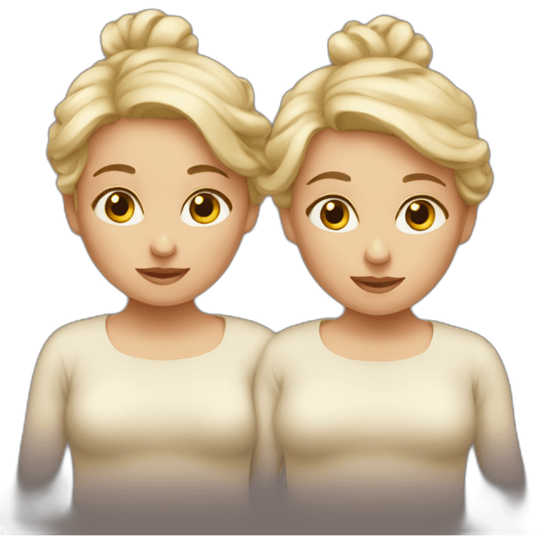 a woman having twins emoji