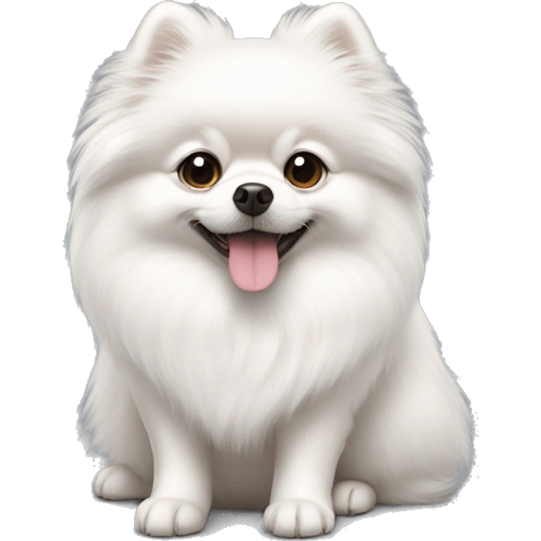 White Pomeranian emoji