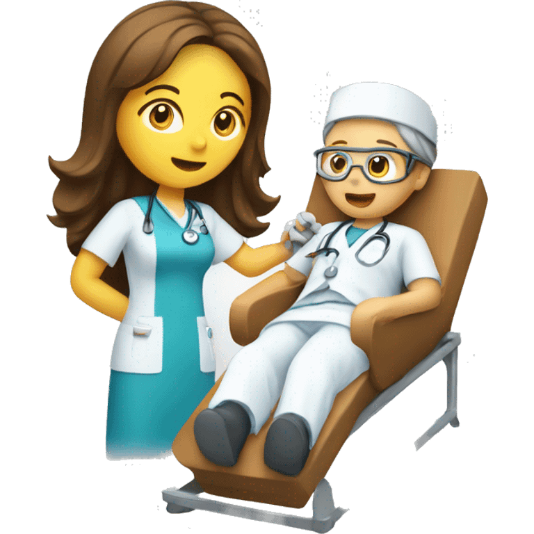 Nurse cannulating a patient emoji