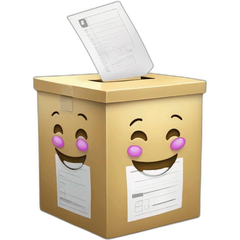 ballot box is laughing emoji