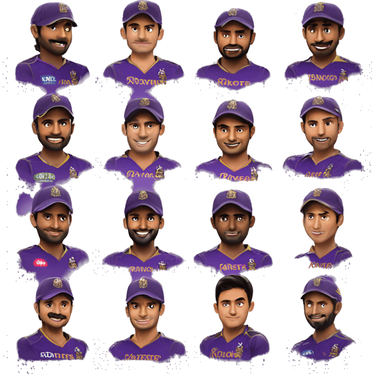 Kolkata Knight Riders all players emoji