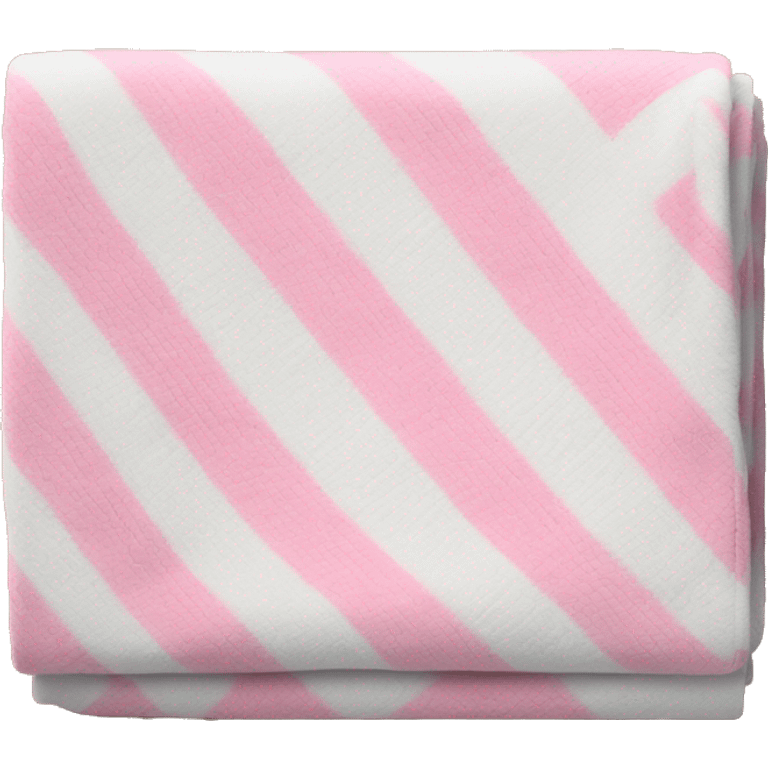 Plad white and pink blanket folded  emoji