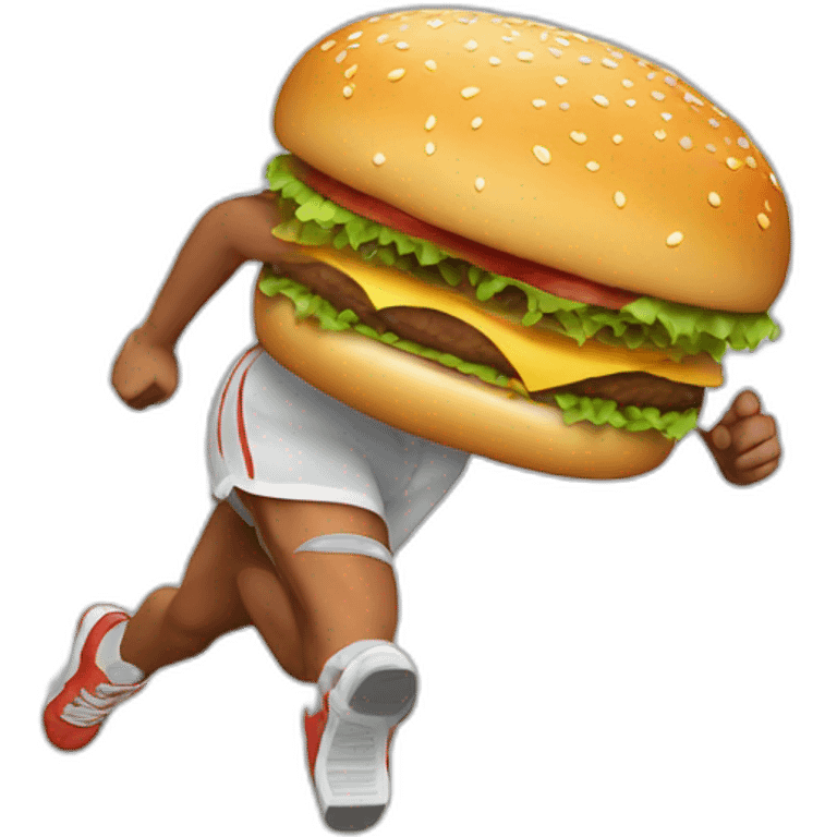 Running burger emoji