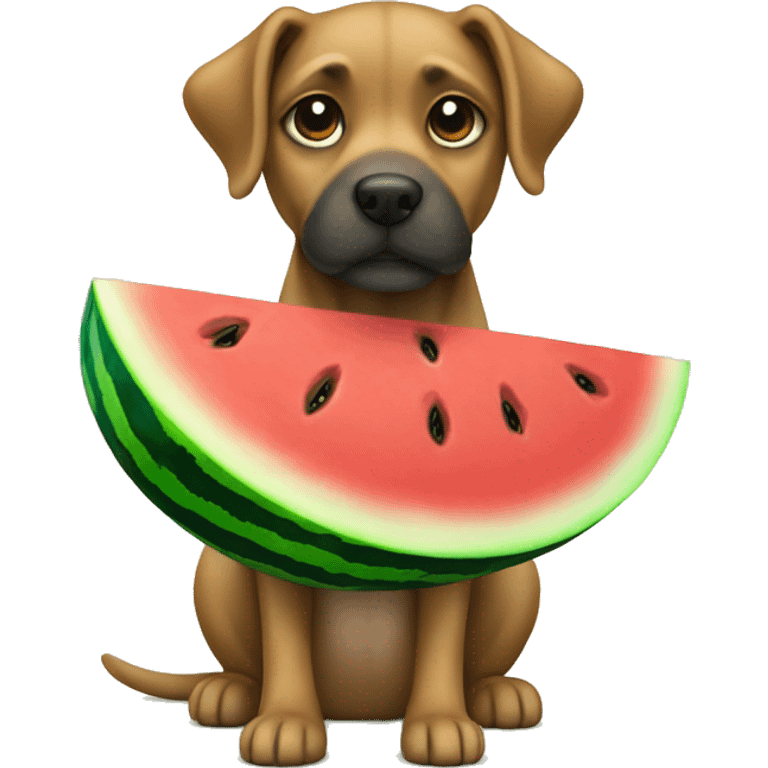 dog thats a watermelon emoji