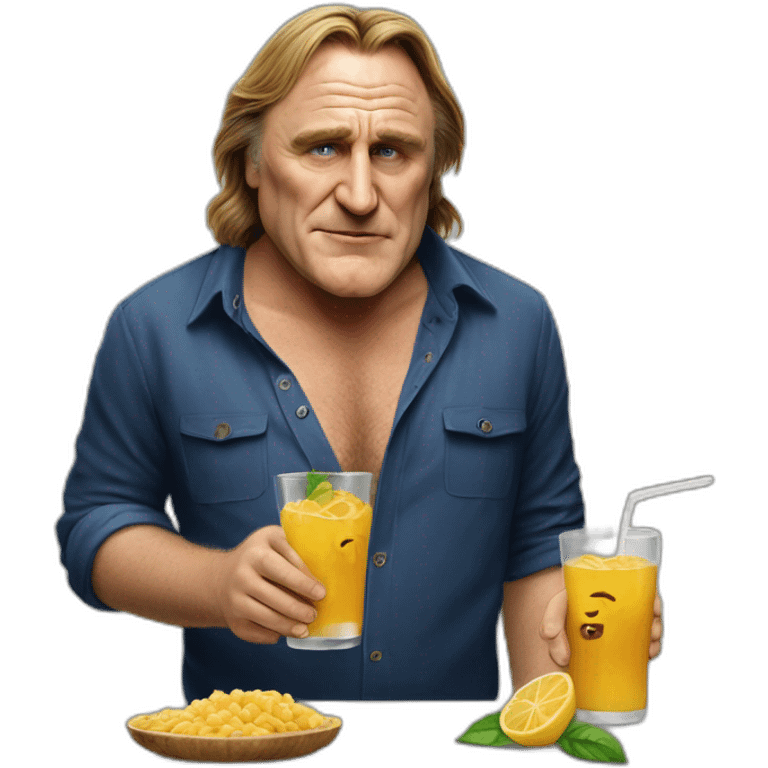 Gérard depardieu drink a berr emoji