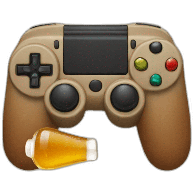 Controler with capibara and beer emoji