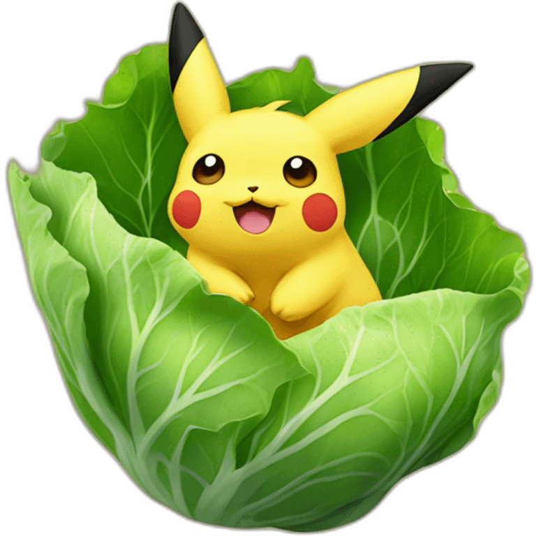 pikatchu in cabbage emoji