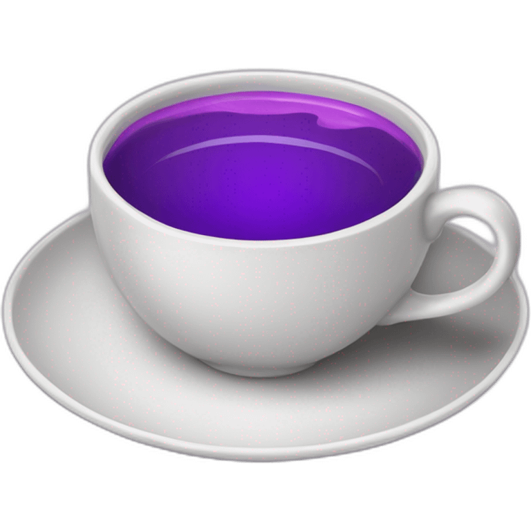 tea cup with purple liquid inside de cup emoji