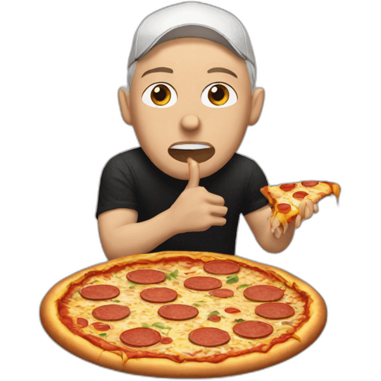 Eminem eat pizza emoji