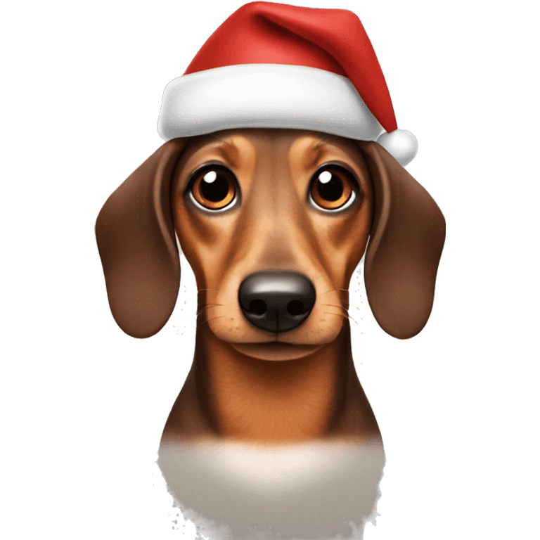 Santa dachshund emoji