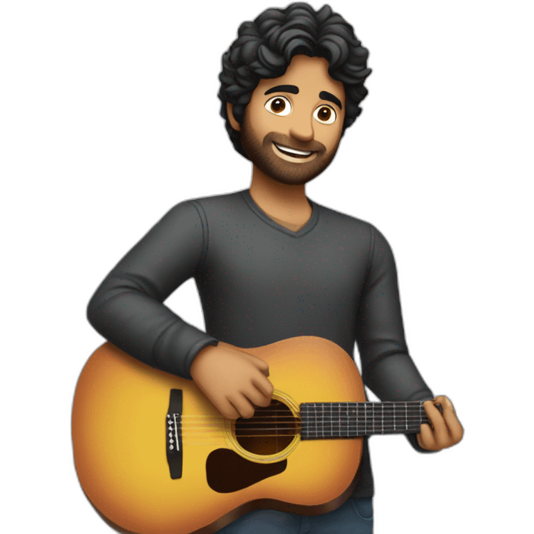 Arijit Singh holding a guitar emoji