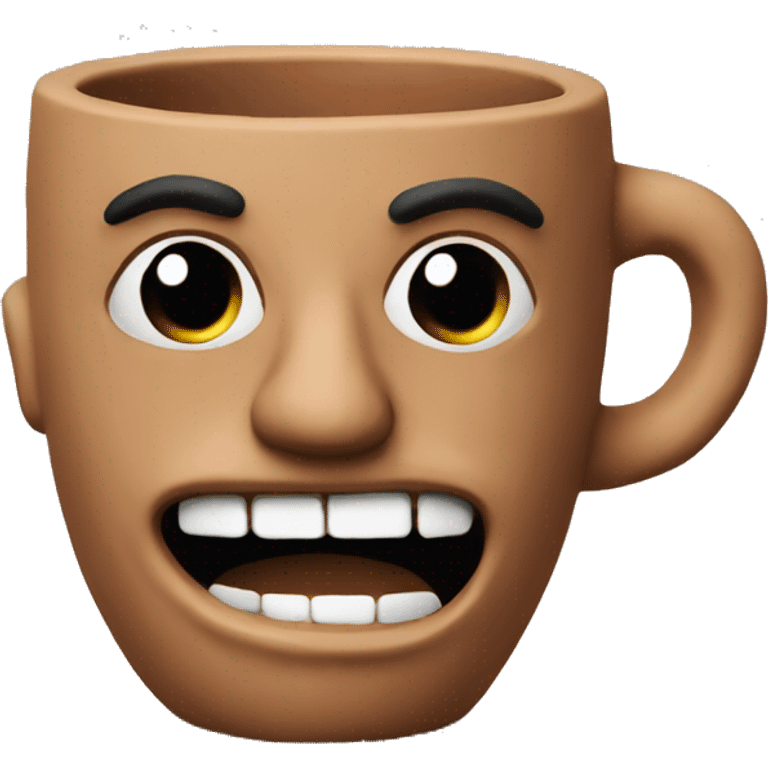 Realistic clay mexican mug emoji