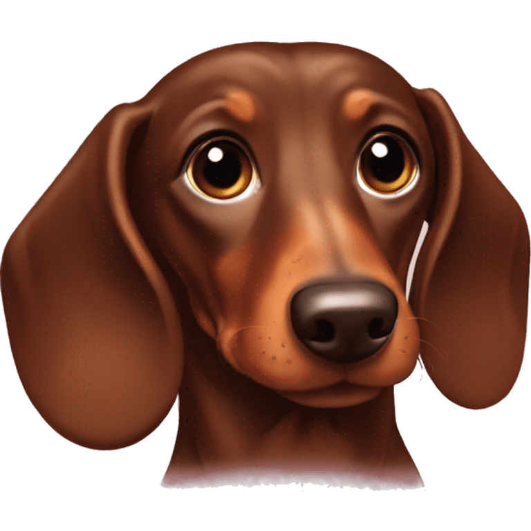 Chocolat brown dachshund emoji