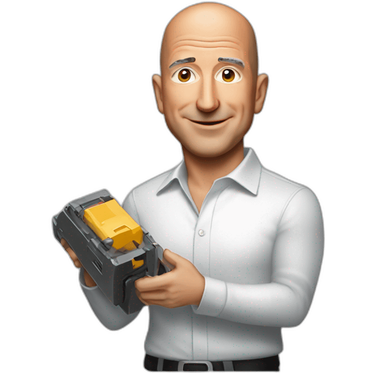 Jeff bezos qui fait de la batterie emoji