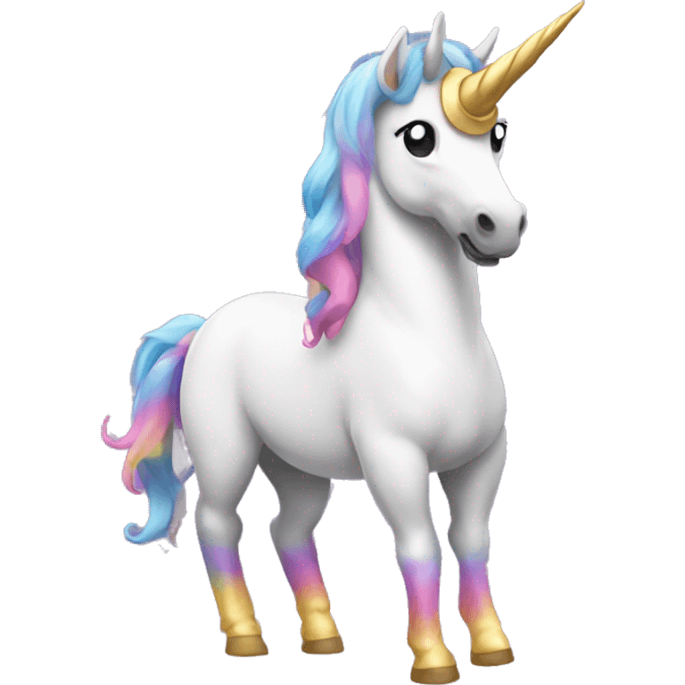 a unicorn wearing a bikini emoji