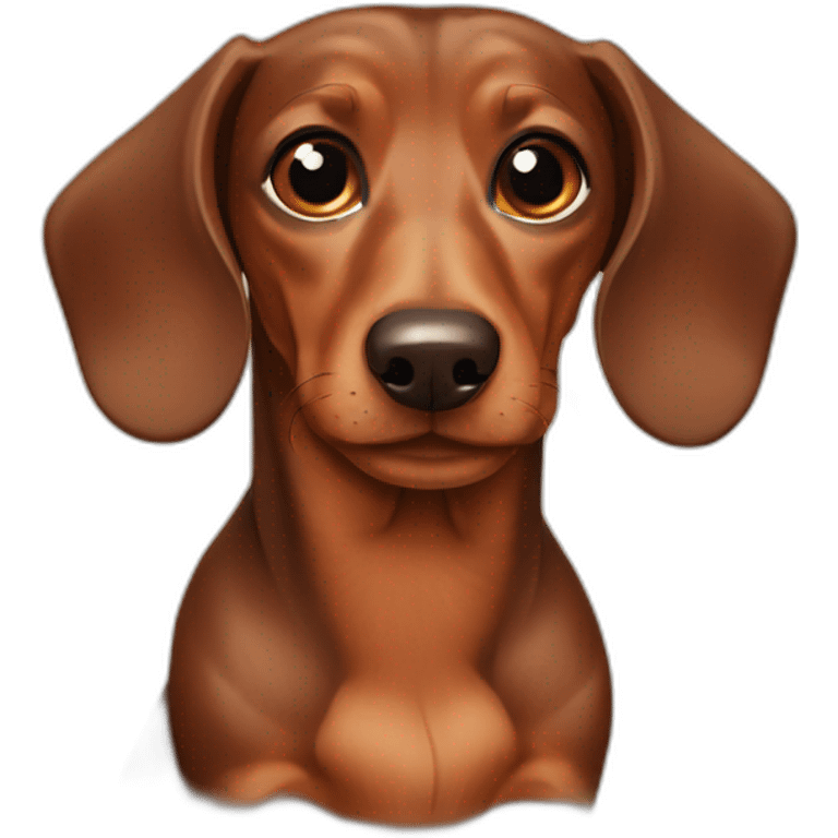 Brown dachshund emoji