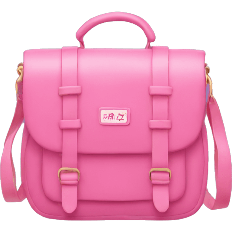 Pink bag additional long side straps emoji