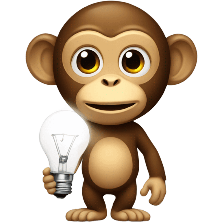 Monkey with light bulb emoji