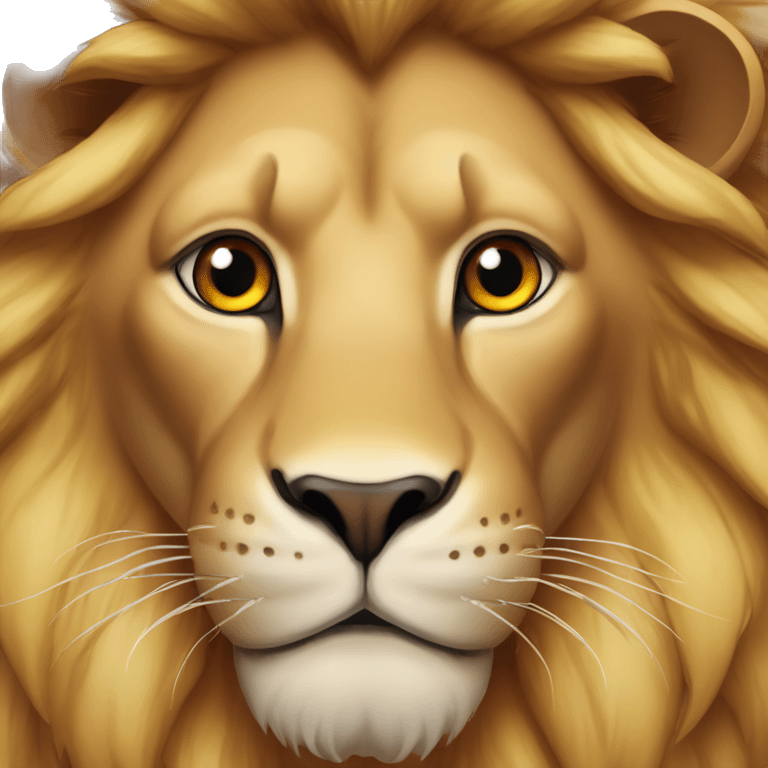 Lion enragé avec les yeux rouge emoji