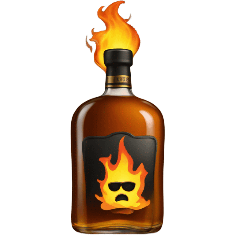 Whiskey on fire emoji