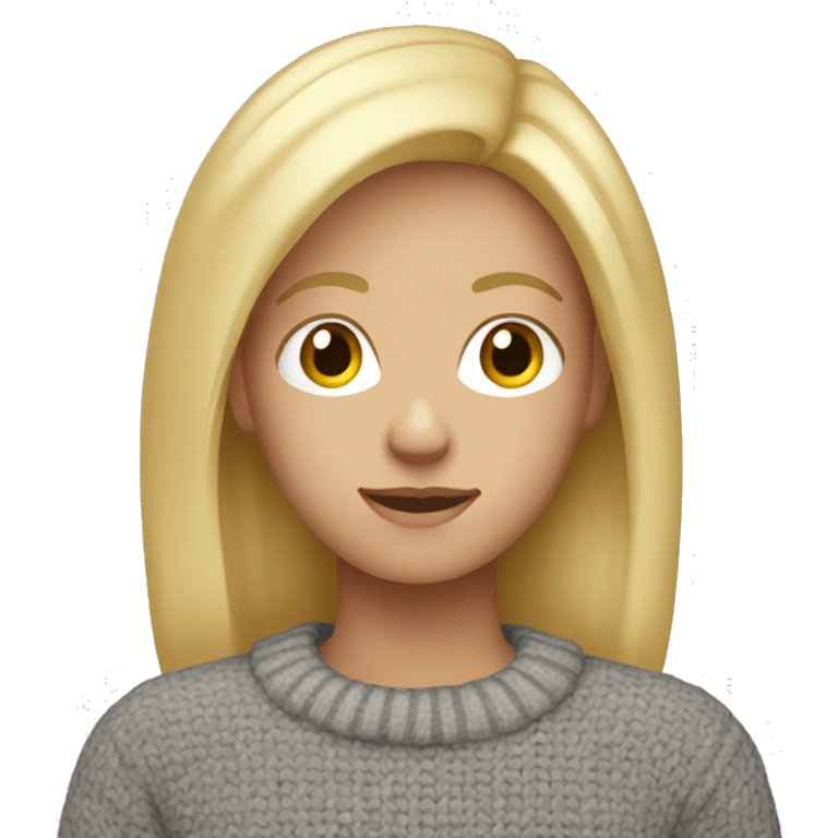 Person Blonde whith a grey jumper emoji