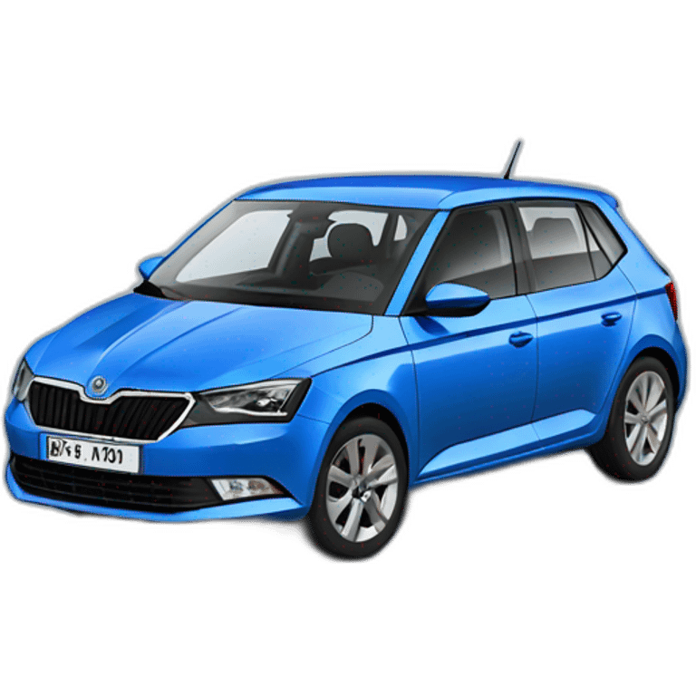 Blue skoda fabia 1 emoji